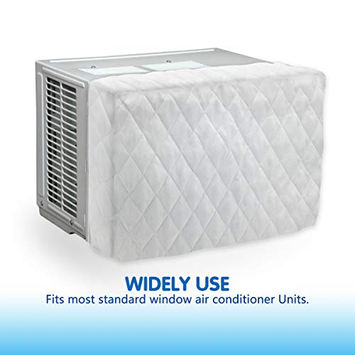 Air Jade White Quilted Indoor Cover for Window Air Conditioner (Large- 28'' x20'' x 4'') - Thumbnail 5