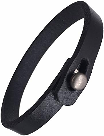 MLD Handmade Unisex Genuine Leather Bracelet, Adjustable Cuff Wristband,Punk Leather Wrap