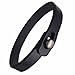 CJMILADO Mens Genuine Leather Bracelet - Handmade Adjustable Leather Cuff Bracelet punk Style leather wrap Wristband for Men (A-Black)