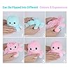 N2 CUTE DOUBLE SIDED OCTOPUS Plushy Uk. Show Your Mood Without Saying A Word. PINK & LIGHT BLUE Double Sided Plushie Squid Gift.