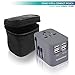 Travel Adapter China to USA- Power Plug Outlet - International Travel- w/4 USB Ports Work for 150+ Countries - 220 Volt Adapter - Type C A G I for UK Japan China EU Europe European SandGrey 1 pcs