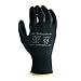 Tarantula Nylon Precision Protective Safety Work Gloves, 13 gauge black polyester shell with black PU coated on Palm and Fingers, 12 Pair Per Pack