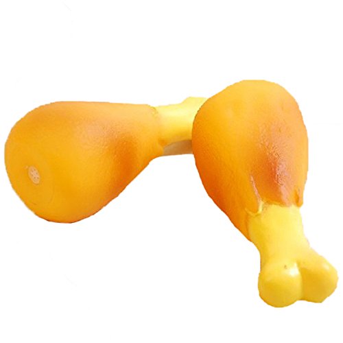 2pcs NEW Chicken Leg Drumstick Pet Dog Chew Squeaky Rubber Chewing Fun Toy chic drheidt.de