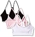 Calvin Klein Big Girls 3 Pack Crop Bra, Pink/Black, Medium