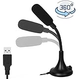 USB Microphone, PC Microphone with LED Indicator, Meeting MIC Speech Condenser Microphone for Computer/Laptop /Desktop/Windows/Mac, Record and Chat for Youtube, Sk,Podcasting,Gaming