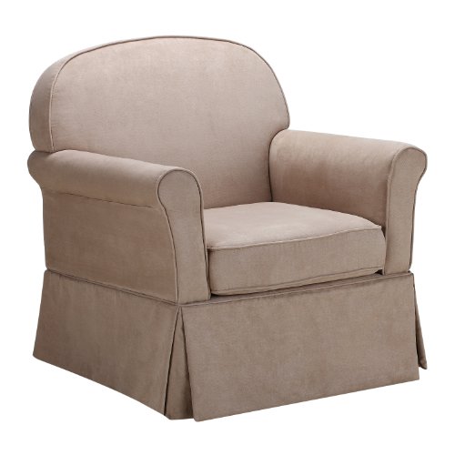 Baby Relax Swivel Glider and Ottoman Set, Hickory Brown Microfiber