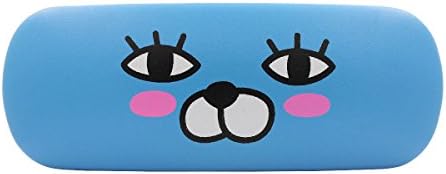 NiceShop16 Cartoon Animal Face Print Glasses Case Hard Storage Protection Box Gray (Blue)