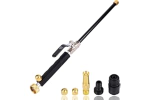 High Pressure Jet Nozzle Power Washer Wand for Garden Hose, Hydro Jet High Pressure Washer Tools with 3 Different Nozzles and