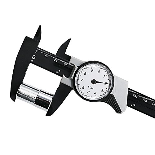 QST Express Dial Calliper Shockproof Plastic Vernier Calliper Metric Micrometre 4 Way Gauge Measuring Tool