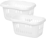 JMS we create smile 60 Litre Laundry Basket Set of 2 Ice White