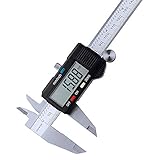 Vernier Caliper,Kungix Metric Digital Caliper with LCD, 0-6 inch / 150mm Stainless Steel Electronic Depth Gauge Measuring Tools