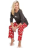 Dreams & Co. Women's Plus Size Winter Print Knit Pjs