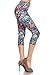 Leggings Depot Women's Popular Capri Cropped Printed High Waist Leggings Batch4 (Plus (Size 12-24), Hummingbird Paradise)