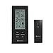 DIGOO 3 Channels Switchable Weather Station, Outdoor Temperature and Frost Clock Alert Function, Barometer Forecast Thermometer with USB Outdoor Sensor, Black