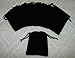 (10) Small Velvet Black Pouches With Drawstrings