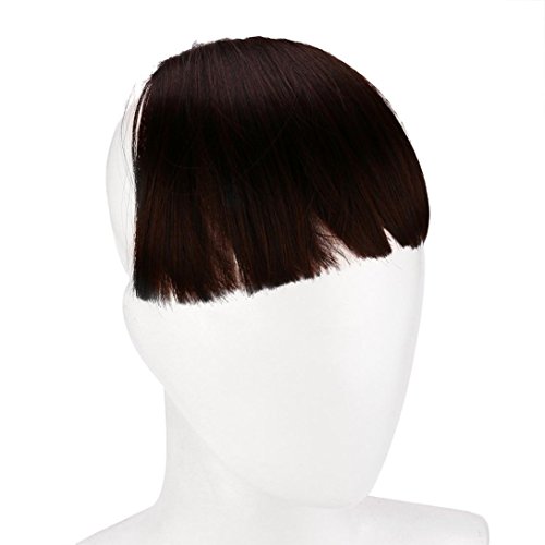 Womens Hair Extension Wigs, Inkach Pretty Girls Clip In Front Hair with Bang Fringe Hair Extension Piece