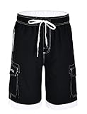 Unitop Men's Fashional Contrast Color Casual Beach Bathing Shorts