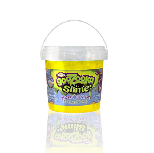 GooZooka Slime Bucket – [1] 24-oz Clear Reusable Tub of Smooth, Squishy, Colorful Slime w/ Handles – Perfect Non-Toxic, Non-Staining Gift for Boys & Girls Birthday, Party Favors, & Schools - Yellow