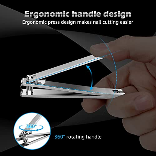 Kaasage Nail Clipper and File Professional Stainless Steel Heavy Duty