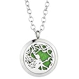 Fairy Essential Oil Diffuser Necklace - Perfume Stainless Steel Magnetic Locket Pendant - Aromatherapy Jewelry for Women Girl Mother's Day Gift By Jenia
