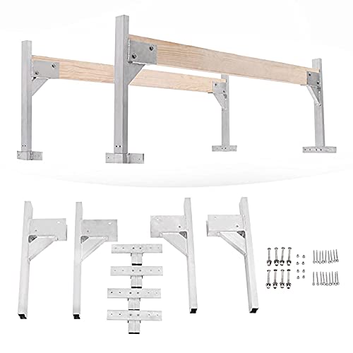 tiewards Adjustable Aluminum Roof Ladder Rack Bracket Kit with 2x4