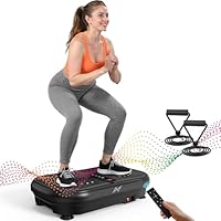 AXV Vibration Plate Fitness Platform Exercise Machine Vibrating Shaking Full Body Shaker Workout Vibrate Stand Shake Board Sport Gym for Weight Loss Fat Burner for Women Men