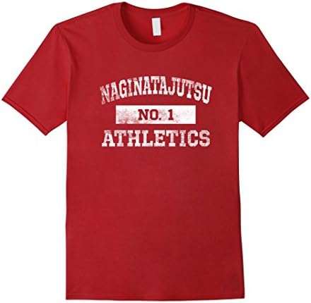 Mens Naginatajutsu Athletics No. 1 T Shirt Distressed 3XL Cranberry