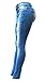 David-J Premium Blue Denim Stretch Jeans Destroy Skinny Ripped Distressed Pants