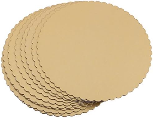 Cake Boards-Pack of 10 Premium Gold Cake Circles,8 Inches Diameter,Cake Circle Base,Round Gold,By Katkitchen