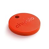 Chipolo Plus Bluetooth Key Finder and Phone Finder - The Loudest (100 dB) - Red