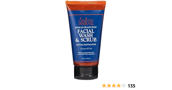 shea moisture men's facial wash and scrub