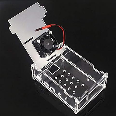 ghfcffdghrdshdfh - Carcasa de plástico ABS para Raspberry Pi 4 Modelo B con Ventilador de Color clásico