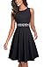 HOMEYEE Women's Cocktail A-Line Embroidery Casual Party Summer Wedding Guest Dress A079