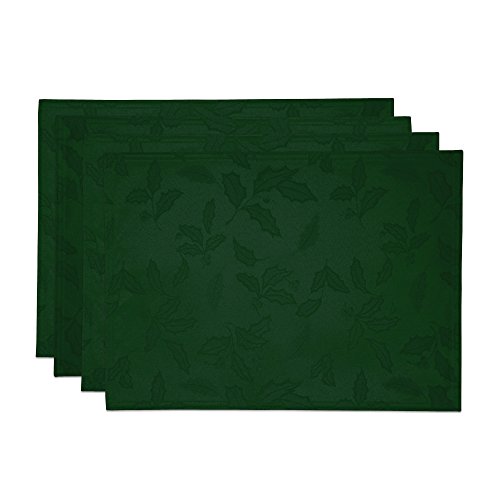 Lenox Holly Damask Placemat, Set of 4, Green Pricepulse