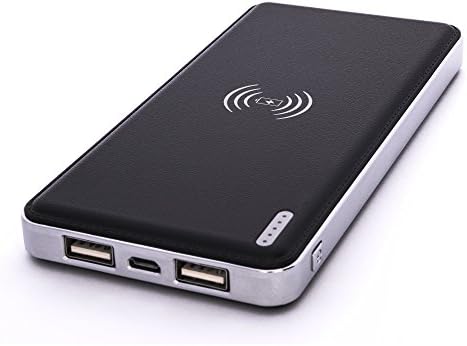 Portable Charger Qi Wireless Power Bank 10000mah with Dual USB Output (2.1A & 1A), Mobile Charger for Cell Phone or Tabs: iPhone, iPad, Samsung, Nexus