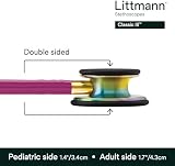 3M Littmann Classic III Stethoscope, Rainbow-Raspberry, 27 inch, 5806 view 3