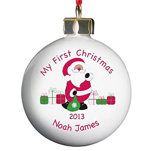 Personalised Bauble Baby's First Christmas Amazon.co.uk Kitchen & Home Personalised Bauble Baby's First Christmas Amazon.co.uk Kitchen & Home