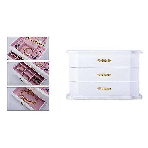 HERITAGE Mädchen Musik Schmuck Kiste mit Ballerina, Weiß Schmuckschatulle Speicherorganisator -