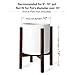 Mkono Plant Stand Mid Century Wood Flower Pot Holder Indoor Potted Rack Modern Home Decor, Up to 10 Inch Planter (Plant and Pot NOT Included), Dark Brown Square Leg