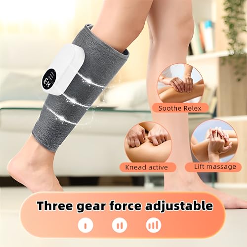 Beauenty Leg Massager for Circulation and Pain Relief,Heated Foot and Calf Compression Sleeve,Adjustable Muscle Massager with 3 Intensities,3 Modes,Easy to use,Restless Legs Syndrome Relief(1Pcs)