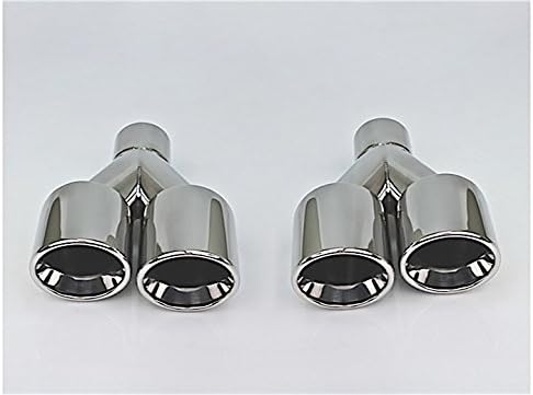 DIFFERENT TRENDSDual 3.5In Double Wall Stagged Roll Slant Right Ss Exhaust Tip 2.25In Id/7.25Inx - DT-24156R