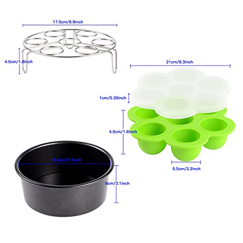 image for Sonyabecca 3pcs Silicone Egg Bites Mold + Egg Steamer Rack + Cake Pan 