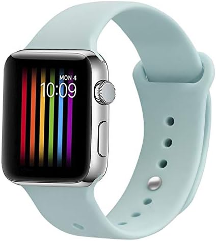 Lesampo Compatible with Apple Watch Band 38mm 40mm 42mm 44mm,Soft Breathable Silicone Sport Band Replacement Wrist Strap Compatible for iWatch Series 4/3/2/1,Nike+,Sport,Edition,S/M M/L Size