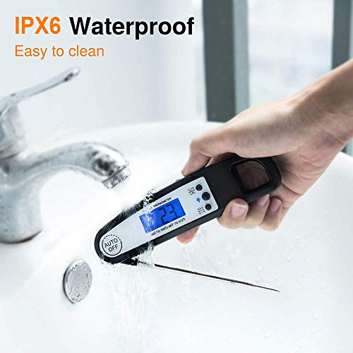EldHus Digital Instant Read Meat Thermometer with Beer Screwdriver Waterproof Kitchen Food Cooking Thermometer with Backlight Fast Reading Electric Meat Thermometer Probe for BBQ Grilling Smoker Baking