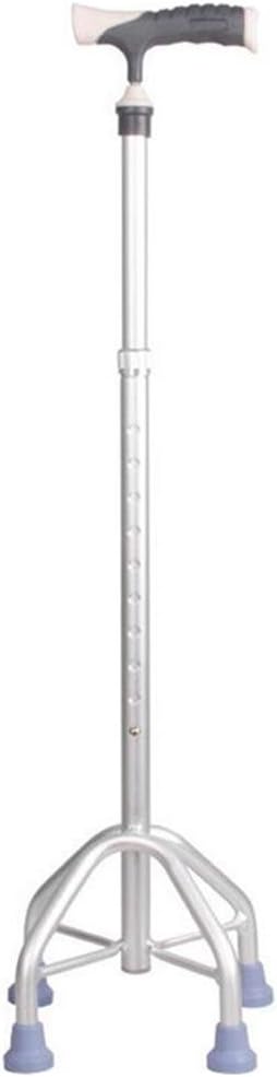 Healthcare Tetrapod Walking Stick height Adjustable Foldable crutch Applies to most occasions and crowds , white