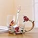 Tea Cup Coffee Mug Cups, 2018 Handmade Butterfly Rose,13 oz (Red Rose) Ideal for Friend Wedding Anniversary Birthday Presents