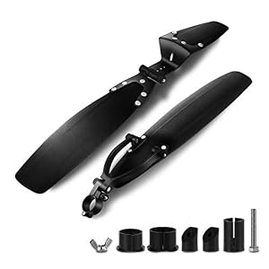 QKURT Bike Mudguard Set, Bike Fenders MTB Mudgurad Front and Rear Mudgurad Fit for 20,22,24,26 Inch Bikes