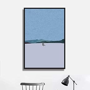 Framed Canvas Wall Art for Living Room, Bedroom Minimalistic Landscape I Canvas Prints for Home Decoration Ready to Hang - 16x24 inches