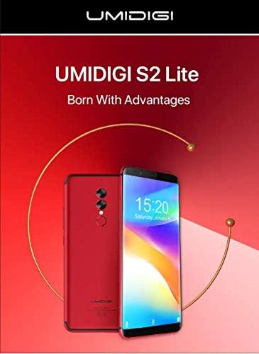 UMIDIGI S2 Lite - 5.99 inch HD (18:9 full screen) Android 7.0 4G smartphone, Facial Recognition, 5100mAh battery, full metal unibody, Octa Core 1.5GHz 4GB+32GB, Triple cameras - Red