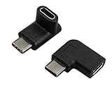 Right Angle USB C Adapter,Ruaeoda USB C 90 Degree Adapter Type C Male to Female Adapter (2-Pack) Right & Left Angled 90 Degree Extension Adapter for Laptop & Tablet & Mobile Phone,MacBook Pro Air